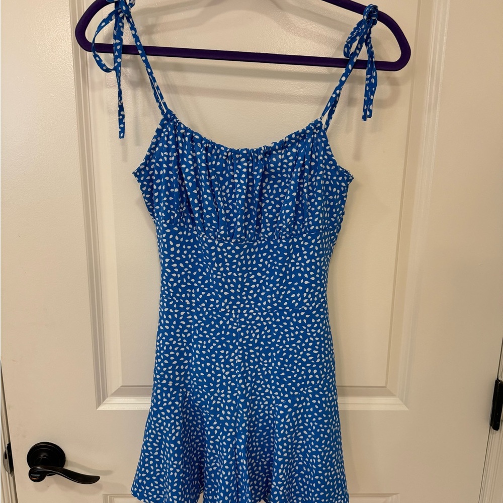 Blue Patterned Women's Jumpsuit